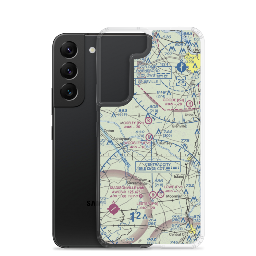 A & L Airport (96KY) VFR Sectional Samsung Case Samsung Galaxy S22 model shown
