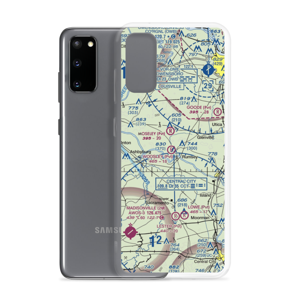 A & L Airport (96KY) VFR Sectional Samsung Case Samsung Galaxy S20 model shown
