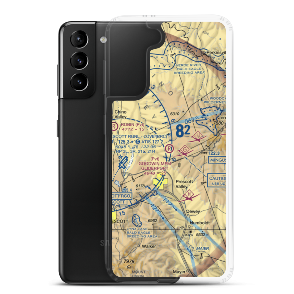 A C Goodwin Memorial Field Gliderport (AZ86) VFR Sectional Samsung Case Samsung Galaxy S21 Plus model shown