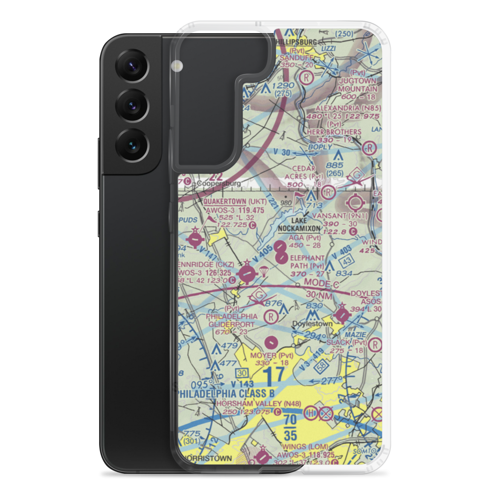 A G A Farms Airport (61PN) VFR Sectional Samsung Case Samsung Galaxy S22 Plus model shown