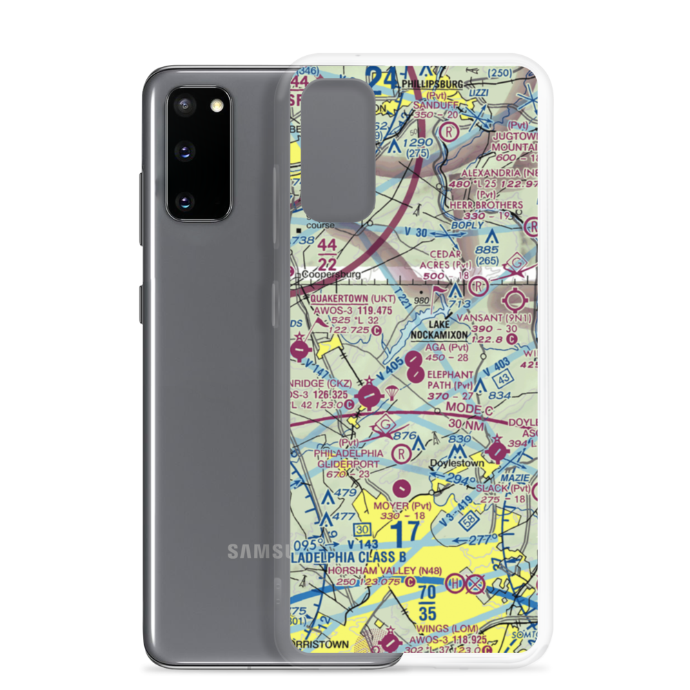 A G A Farms Airport (61PN) VFR Sectional Samsung Case Samsung Galaxy S20 model shown