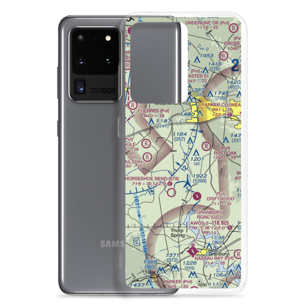 A M I G O For Christ Airport (2TA9) VFR Sectional Samsung Case Samsung Galaxy S20 Ultra model shown