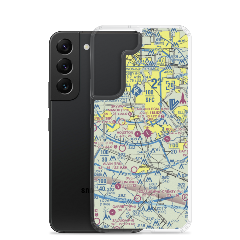 A&A Flying Service Airport (XS39) VFR Sectional Samsung Case Samsung Galaxy S22 model shown