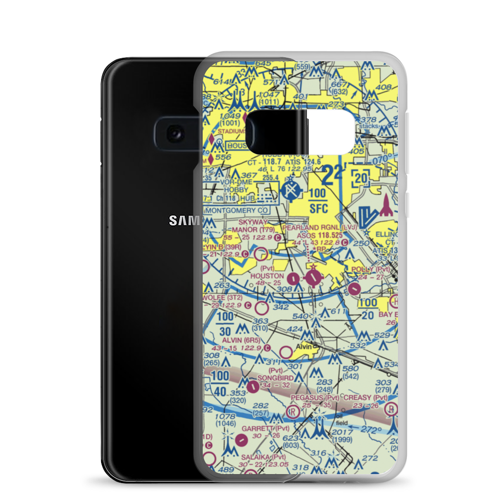 A&A Flying Service Airport (XS39) VFR Sectional Samsung Case Samsung Galaxy S10e model shown