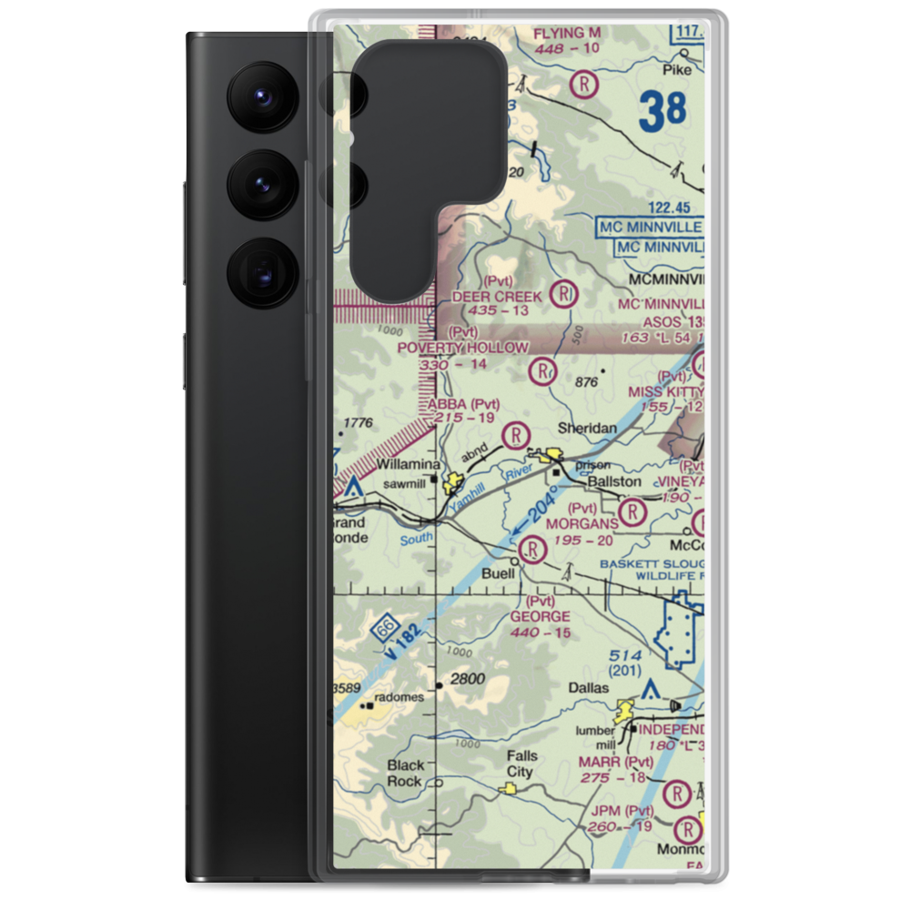 Abba's Airport (91OR) VFR Sectional Samsung Case Samsung Galaxy S22 Ultra model shown