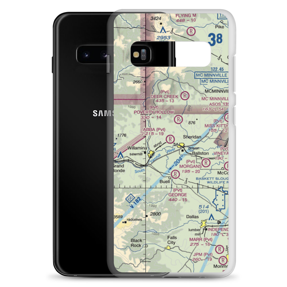 Abba's Airport (91OR) VFR Sectional Samsung Case Samsung Galaxy S10+ model shown