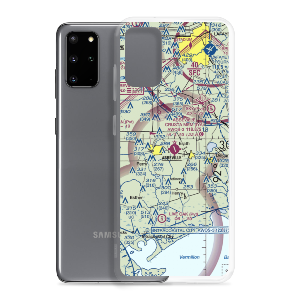 Abbeville Chris Crusta Memorial Airport (IYA) VFR Sectional Samsung Case Samsung Galaxy S20 Plus model shown