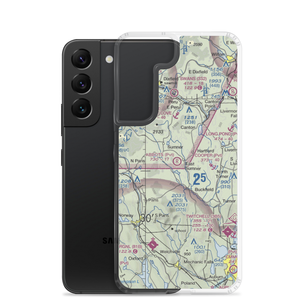 Abbots Airport (6ME6) VFR Sectional Samsung Case Samsung Galaxy S22 model shown