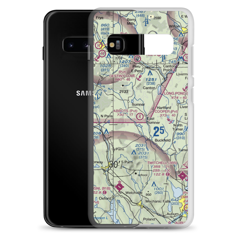 Abbots Airport (6ME6) VFR Sectional Samsung Case Samsung Galaxy S10+ model shown