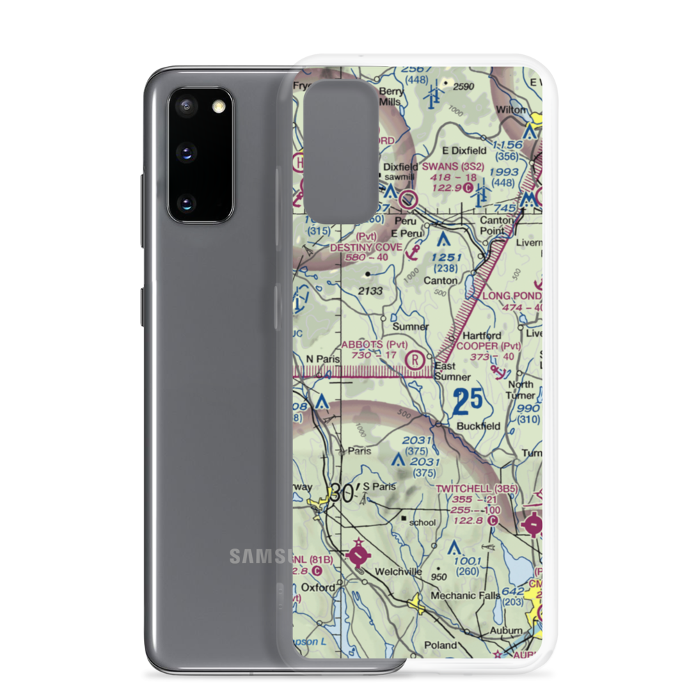 Abbots Airport (6ME6) VFR Sectional Samsung Case Samsung Galaxy S20 model shown