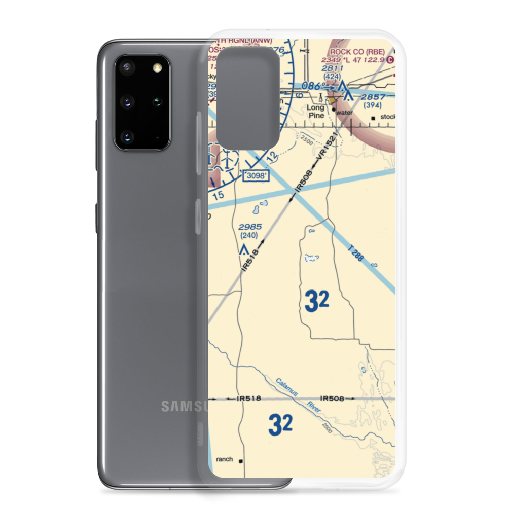 Abbott Airport (83NE) VFR Sectional Samsung Case Samsung Galaxy S20 Plus model shown