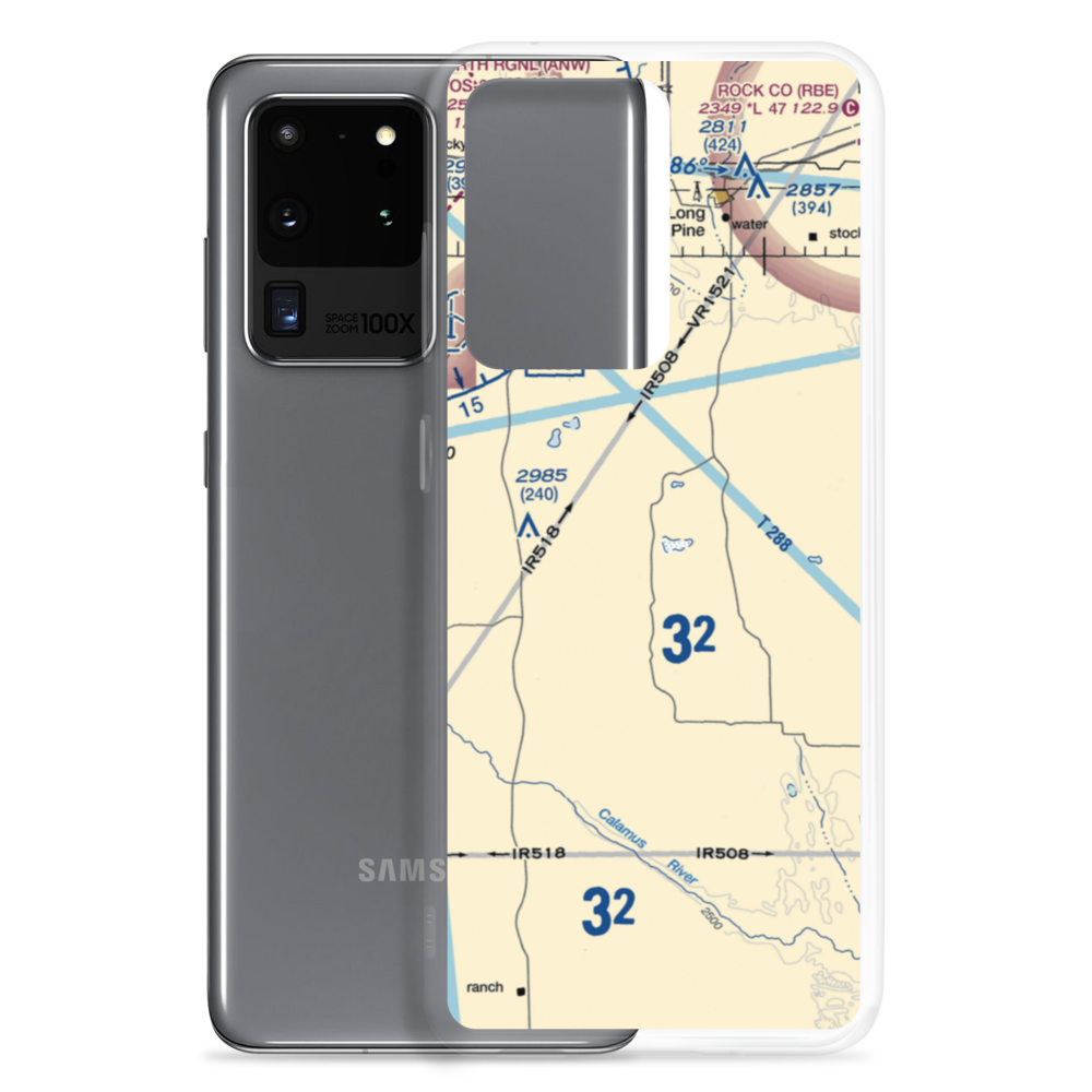 Abbott Airport (83NE) VFR Sectional Samsung Case Samsung Galaxy S20 Ultra model shown