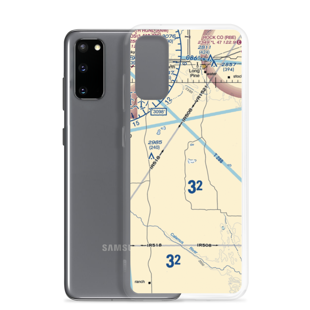 Abbott Airport (83NE) VFR Sectional Samsung Case Samsung Galaxy S20 model shown