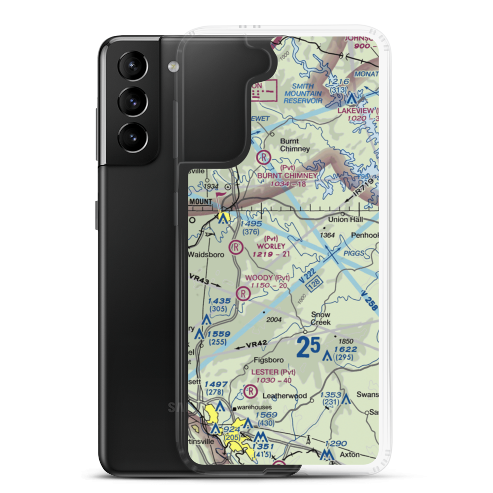 Abbott Airport (VG58) VFR Sectional Samsung Case Samsung Galaxy S21 Plus model shown