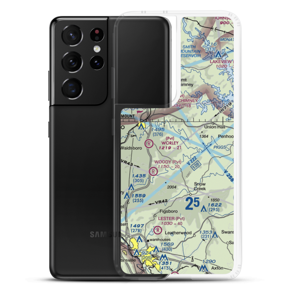 Abbott Airport (VG58) VFR Sectional Samsung Case Samsung Galaxy S21 Ultra model shown