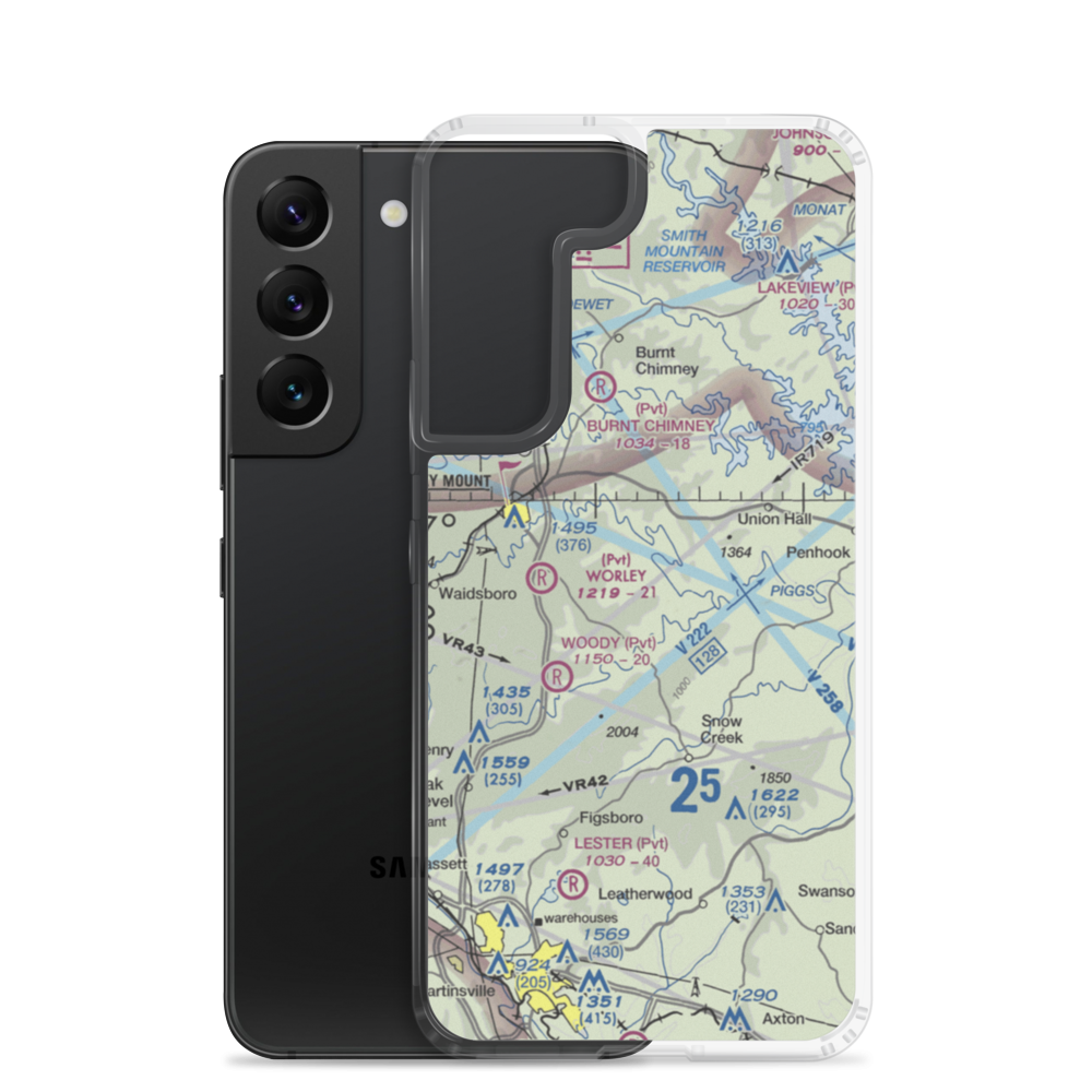 Abbott Airport (VG58) VFR Sectional Samsung Case Samsung Galaxy S22 model shown