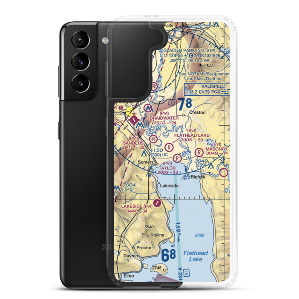 Abel Ranch Airport (17MT) VFR Sectional Samsung Case Samsung Galaxy S21 Plus model shown