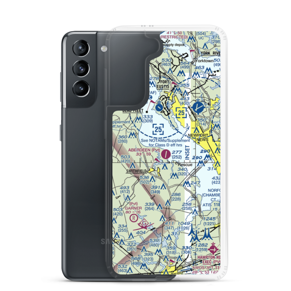 Aberdeen Field (31VA) VFR Sectional Samsung Case Samsung Galaxy S21 model shown