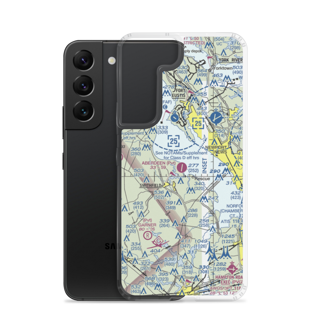 Aberdeen Field (31VA) VFR Sectional Samsung Case Samsung Galaxy S22 model shown