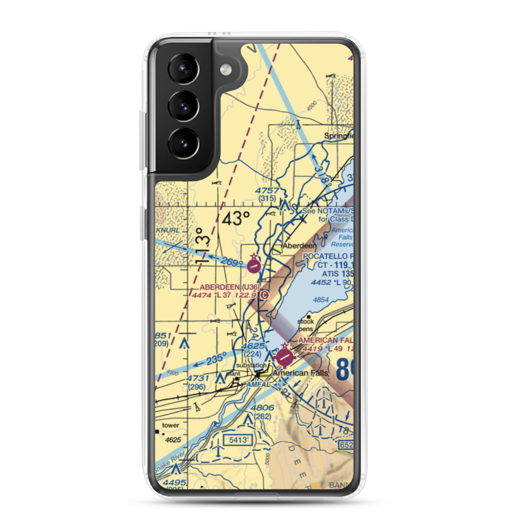 Aberdeen Municipal Airport (U36) VFR Sectional Samsung Case Samsung Galaxy S21 Plus model shown