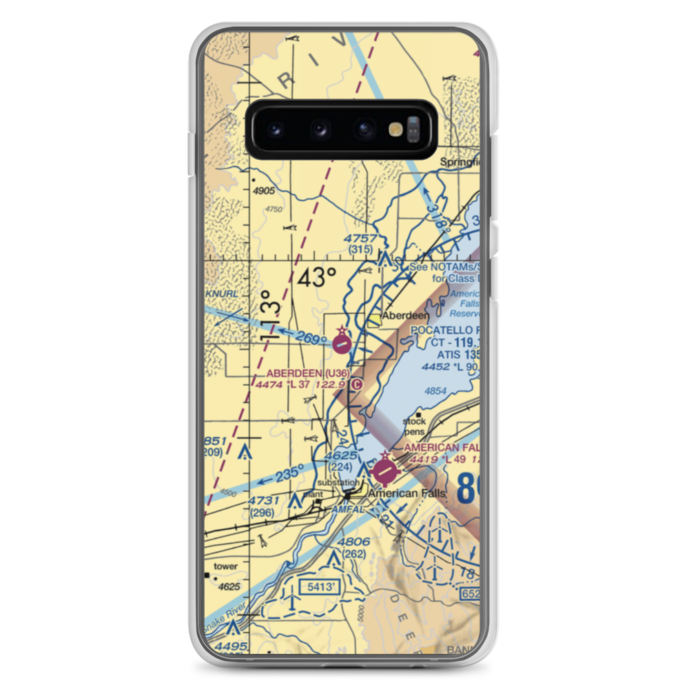 Aberdeen Municipal Airport (U36) VFR Sectional Samsung Case Samsung Galaxy S10+ model shown