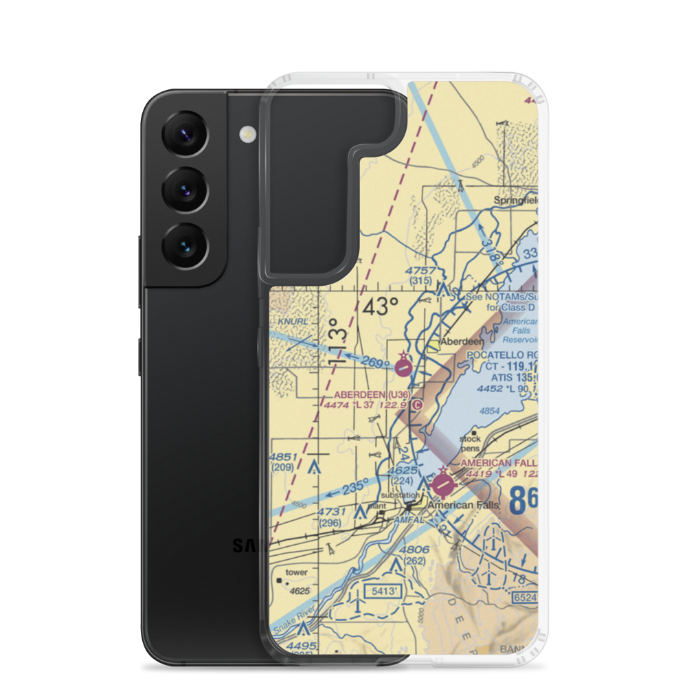 Aberdeen Municipal Airport (U36) VFR Sectional Samsung Case Samsung Galaxy S22 model shown