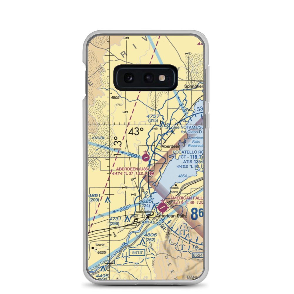 Aberdeen Municipal Airport (U36) VFR Sectional Samsung Case Samsung Galaxy S10e model shown