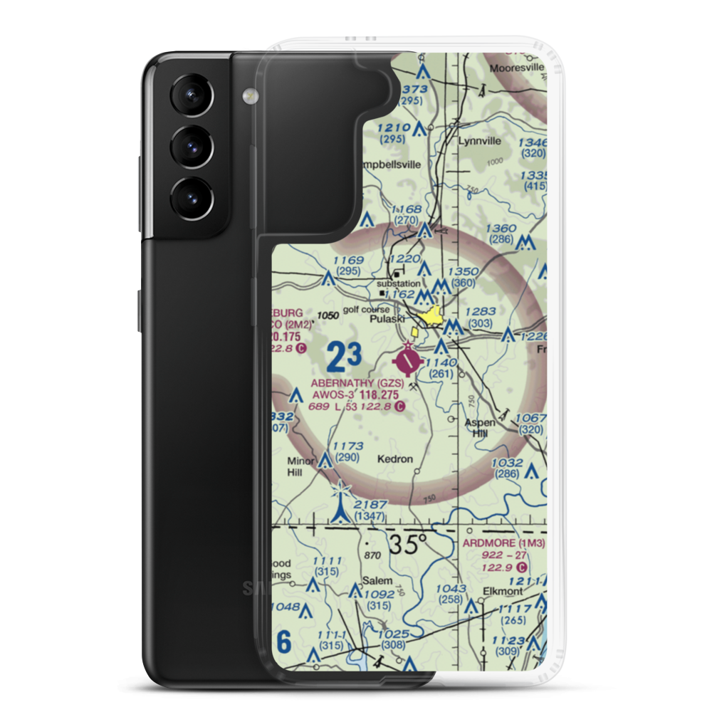 Abernathy Field (GZS) VFR Sectional Samsung Case Samsung Galaxy S21 Plus model shown