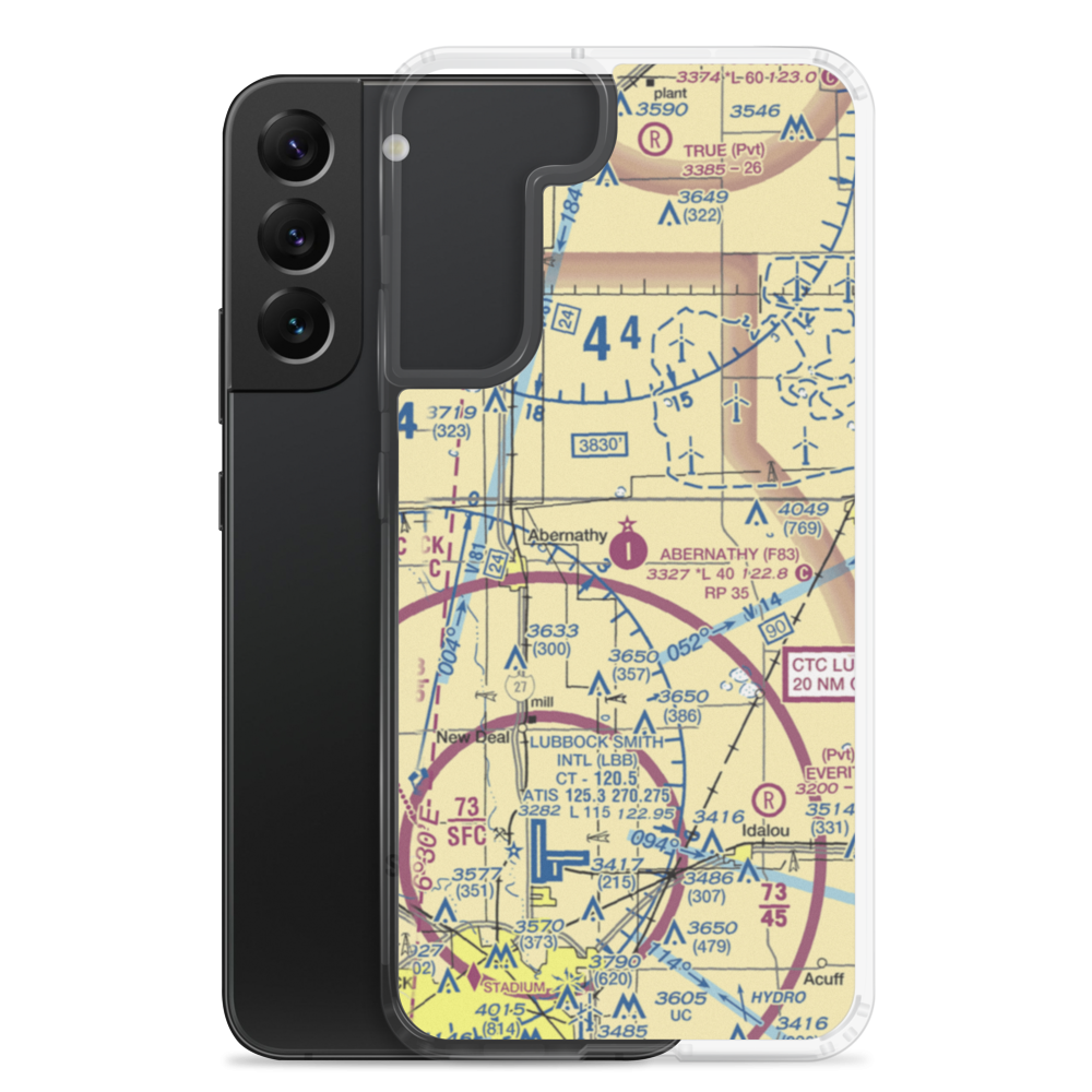 Abernathy Municipal Airport (F83) VFR Sectional Samsung Case Samsung Galaxy S22 Plus model shown