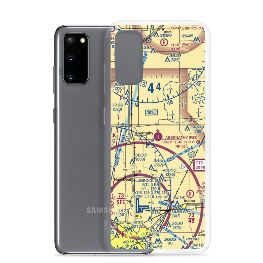 Abernathy Municipal Airport (F83) VFR Sectional Samsung Case Samsung Galaxy S20 model shown