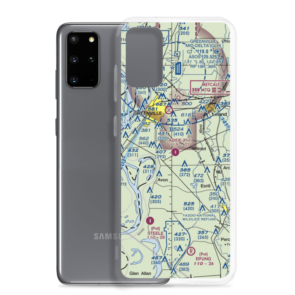 Abide Airpark (MS30) VFR Sectional Samsung Case Samsung Galaxy S20 Plus model shown