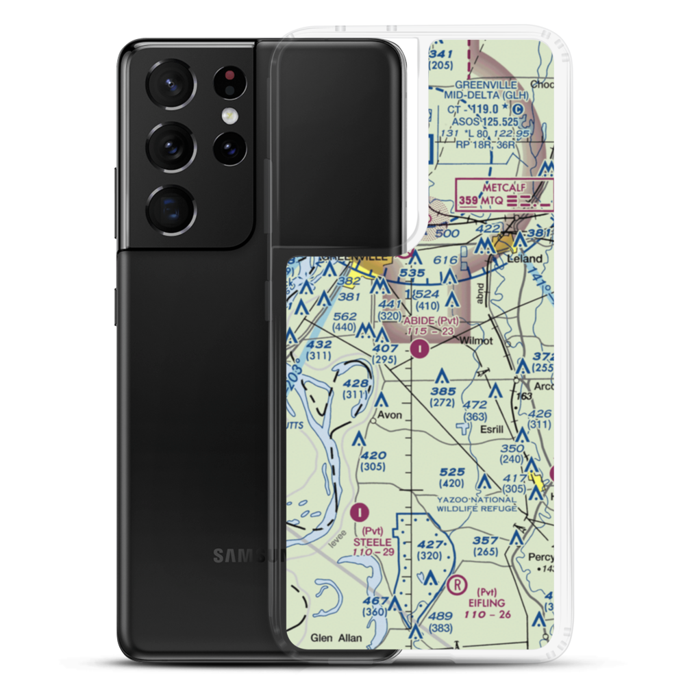 Abide Airpark (MS30) VFR Sectional Samsung Case Samsung Galaxy S21 Ultra model shown