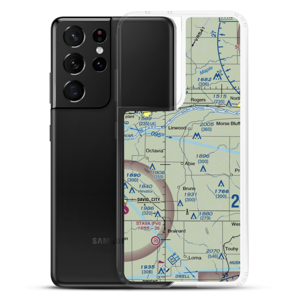 Abie Sky Ranch Airport (NE27) VFR Sectional Samsung Case Samsung Galaxy S21 Ultra model shown
