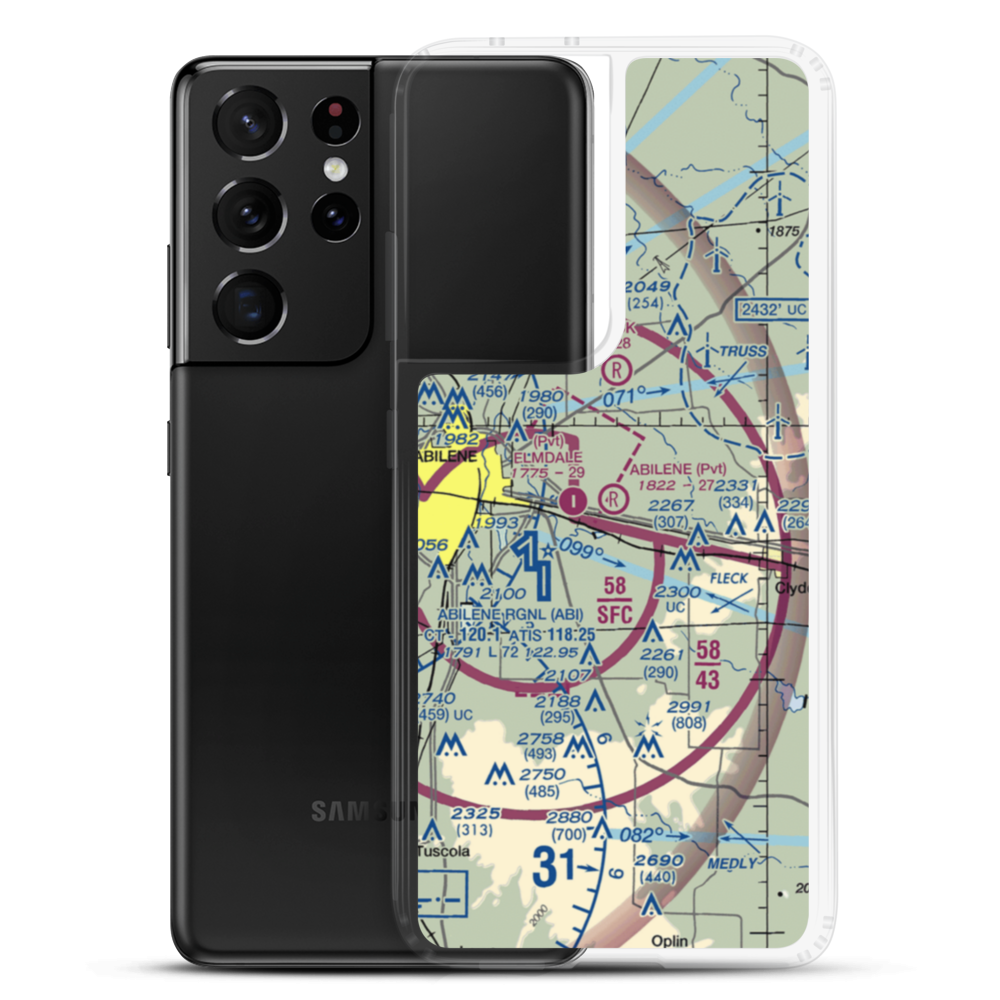 Abilene Executive Airpark (TX00) VFR Sectional Samsung Case Samsung Galaxy S21 Ultra model shown