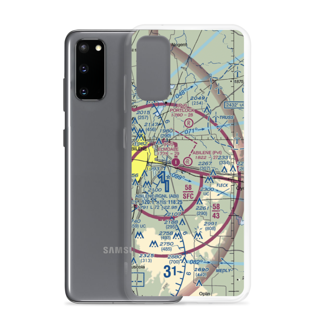 Abilene Executive Airpark (TX00) VFR Sectional Samsung Case Samsung Galaxy S20 model shown