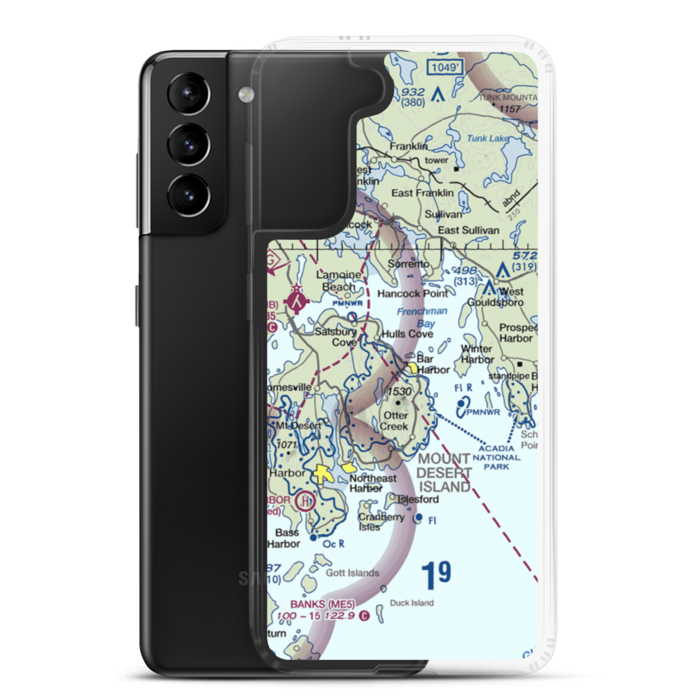 Acadian Seaplane Base (ME07) VFR Sectional Samsung Case Samsung Galaxy S21 Plus model shown