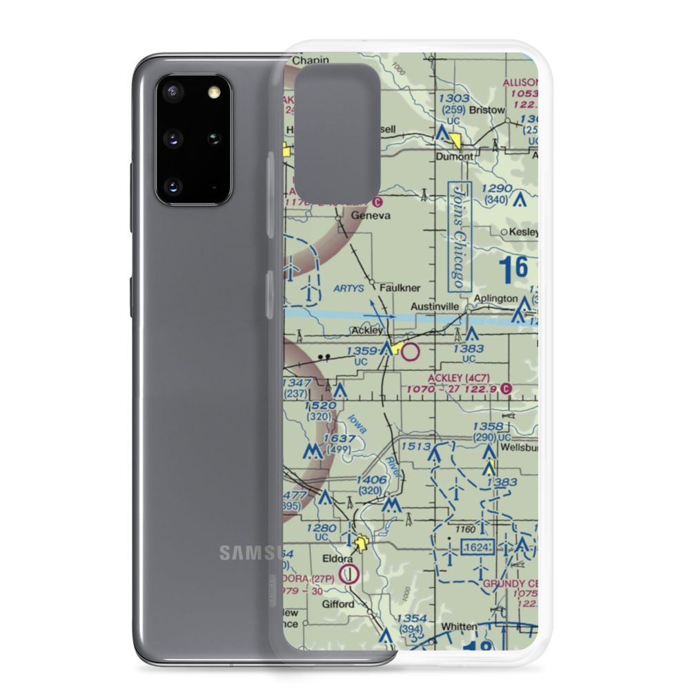 Ackley Municipal Airport (4C7) VFR Sectional Samsung Case Samsung Galaxy S20 Plus model shown