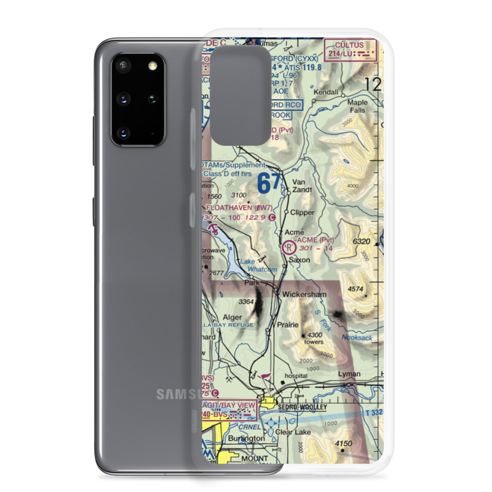 Acme Field (WA12) VFR Sectional Samsung Case Samsung Galaxy S20 Plus model shown