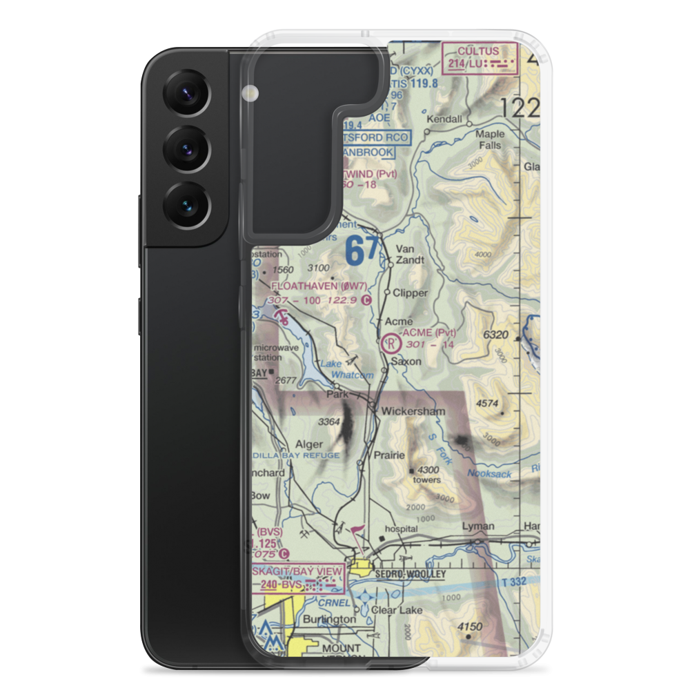 Acme Field (WA12) VFR Sectional Samsung Case Samsung Galaxy S22 Plus model shown