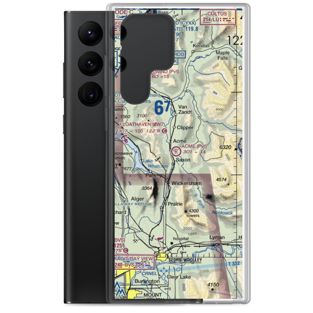 Acme Field (WA12) VFR Sectional Samsung Case Samsung Galaxy S22 Ultra model shown