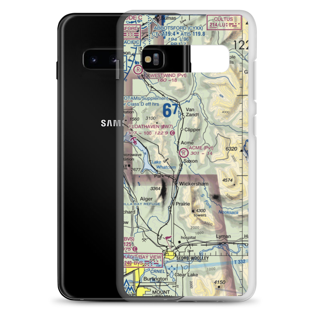 Acme Field (WA12) VFR Sectional Samsung Case Samsung Galaxy S10+ model shown