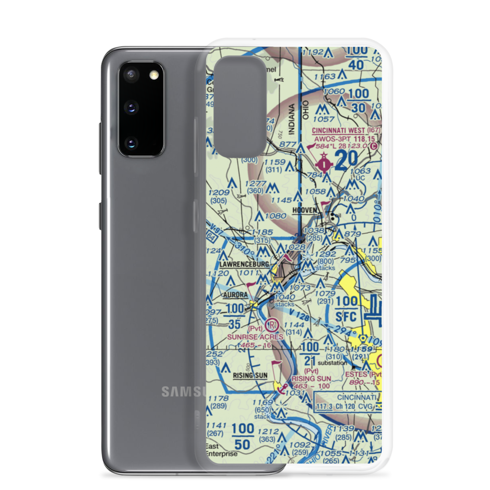 Action Airpark (I38) VFR Sectional Samsung Case Samsung Galaxy S20 model shown