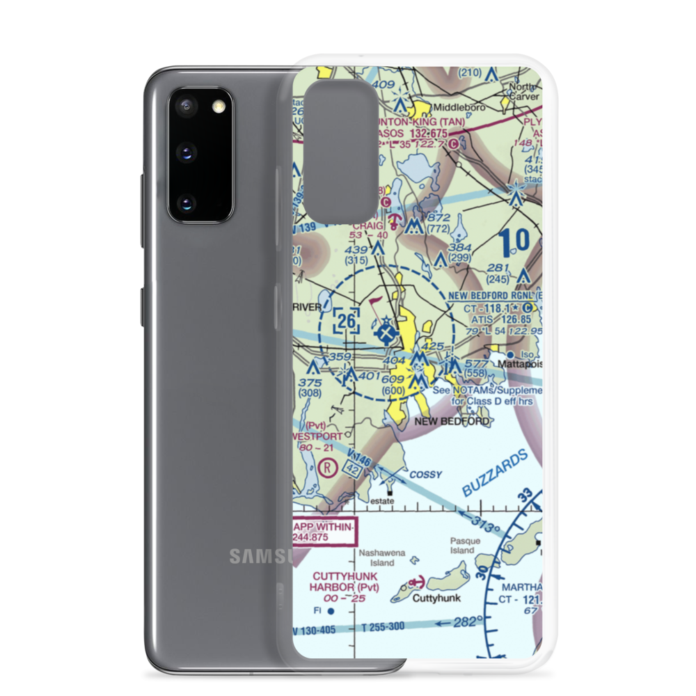 Acushnet River Seaplane Base (6MA8) VFR Sectional Samsung Case Samsung Galaxy S20 model shown