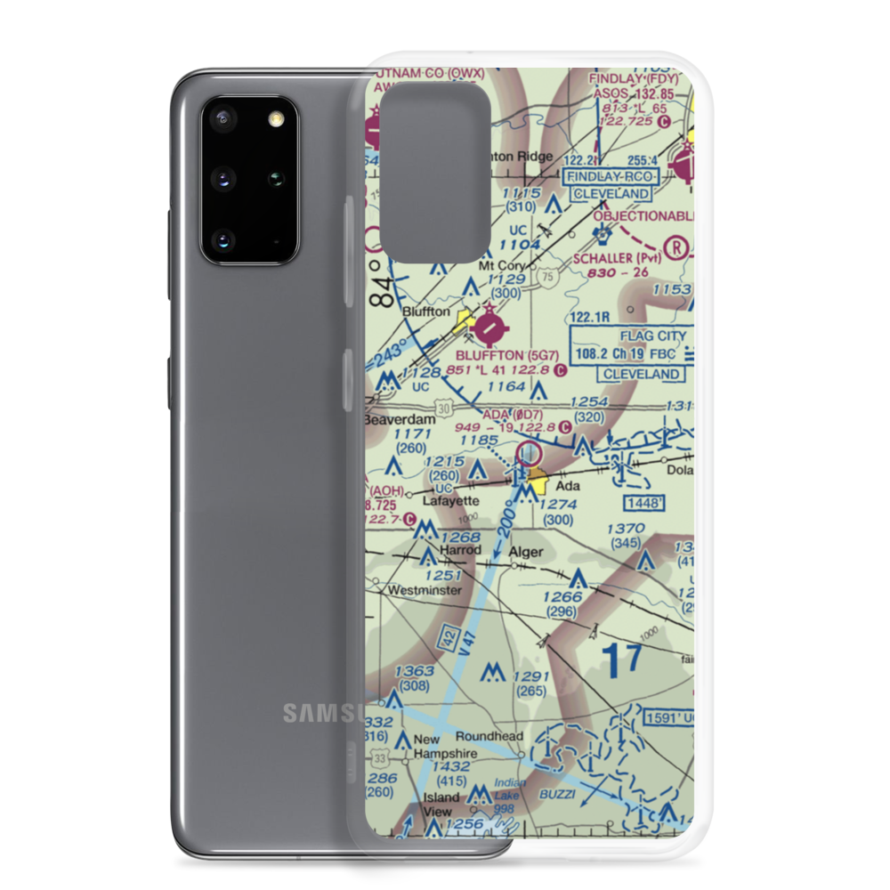 Ada Airport (0D7) VFR Sectional Samsung Case Samsung Galaxy S20 Plus model shown