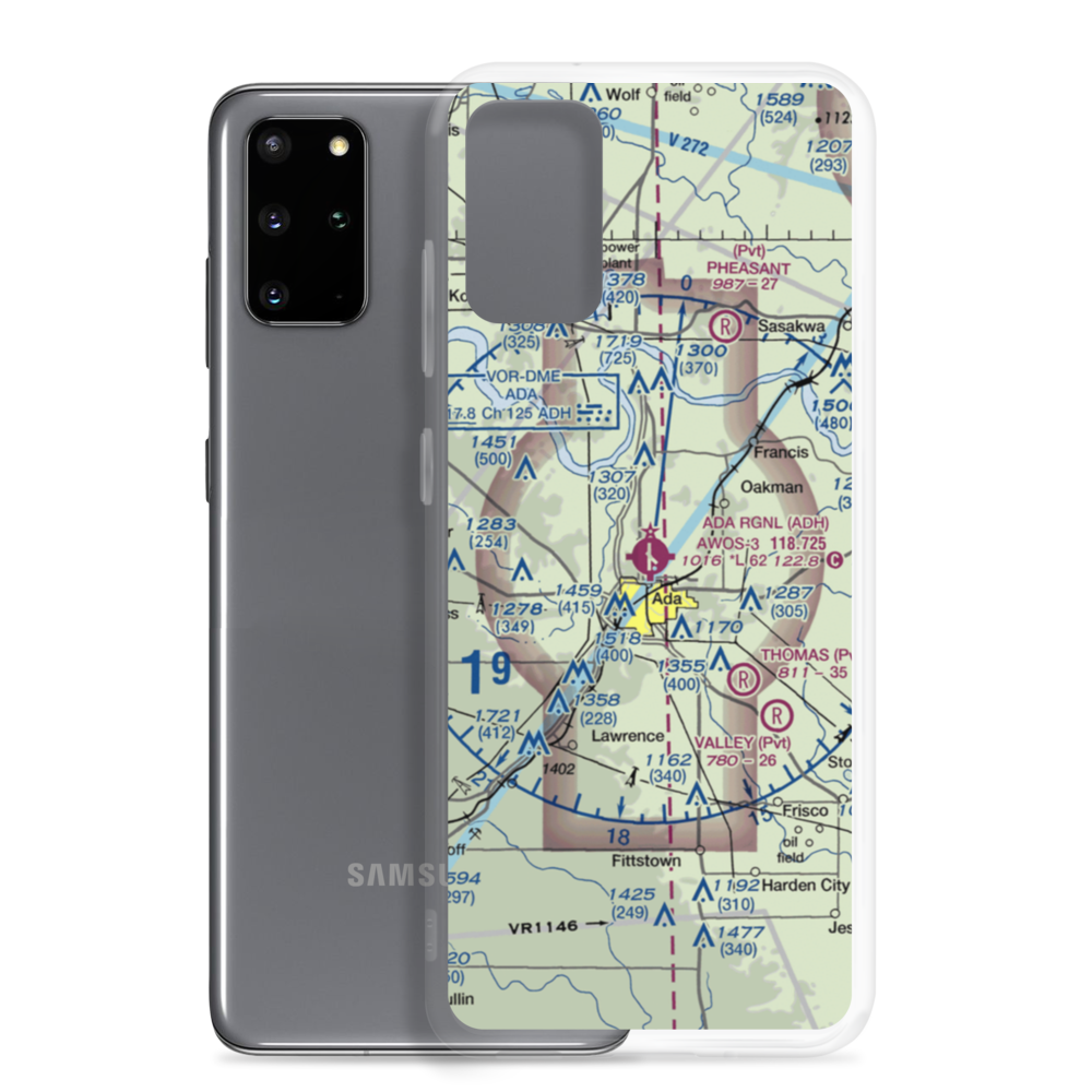 Ada Regional Airport (ADH) VFR Sectional Samsung Case Samsung Galaxy S20 Plus model shown
