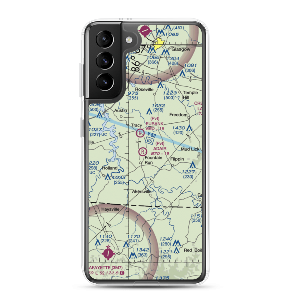 Adair Airport (6KY4) VFR Sectional Samsung Case Samsung Galaxy S21 Plus model shown
