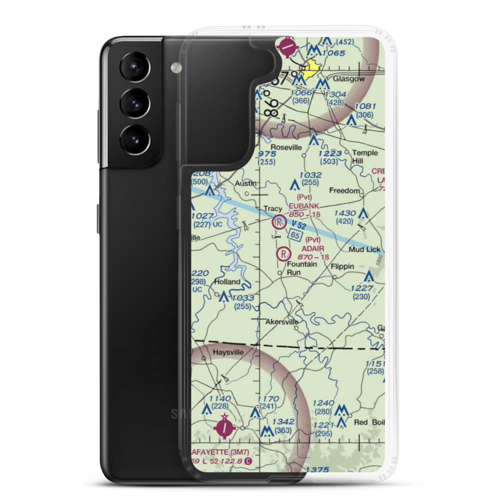 Adair Airport (6KY4) VFR Sectional Samsung Case Samsung Galaxy S21 Plus model shown