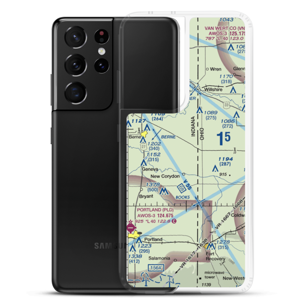 Adams Airport (1II2) VFR Sectional Samsung Case Samsung Galaxy S21 Ultra model shown