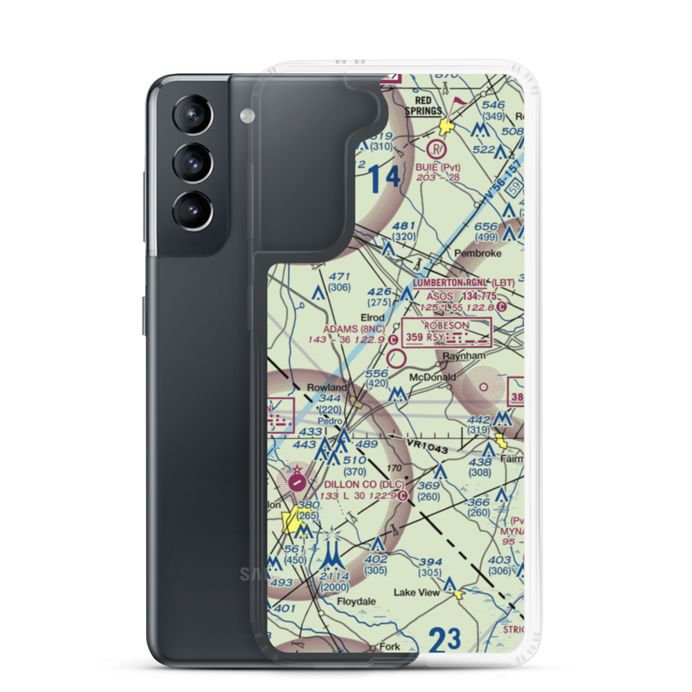 Adams Airport (8NC) VFR Sectional Samsung Case Samsung Galaxy S21 model shown