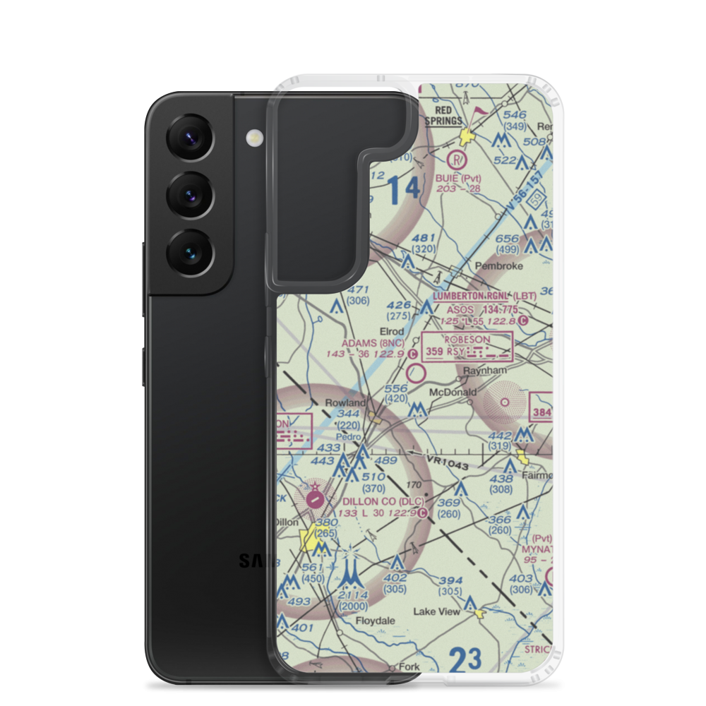 Adams Airport (8NC) VFR Sectional Samsung Case Samsung Galaxy S22 model shown